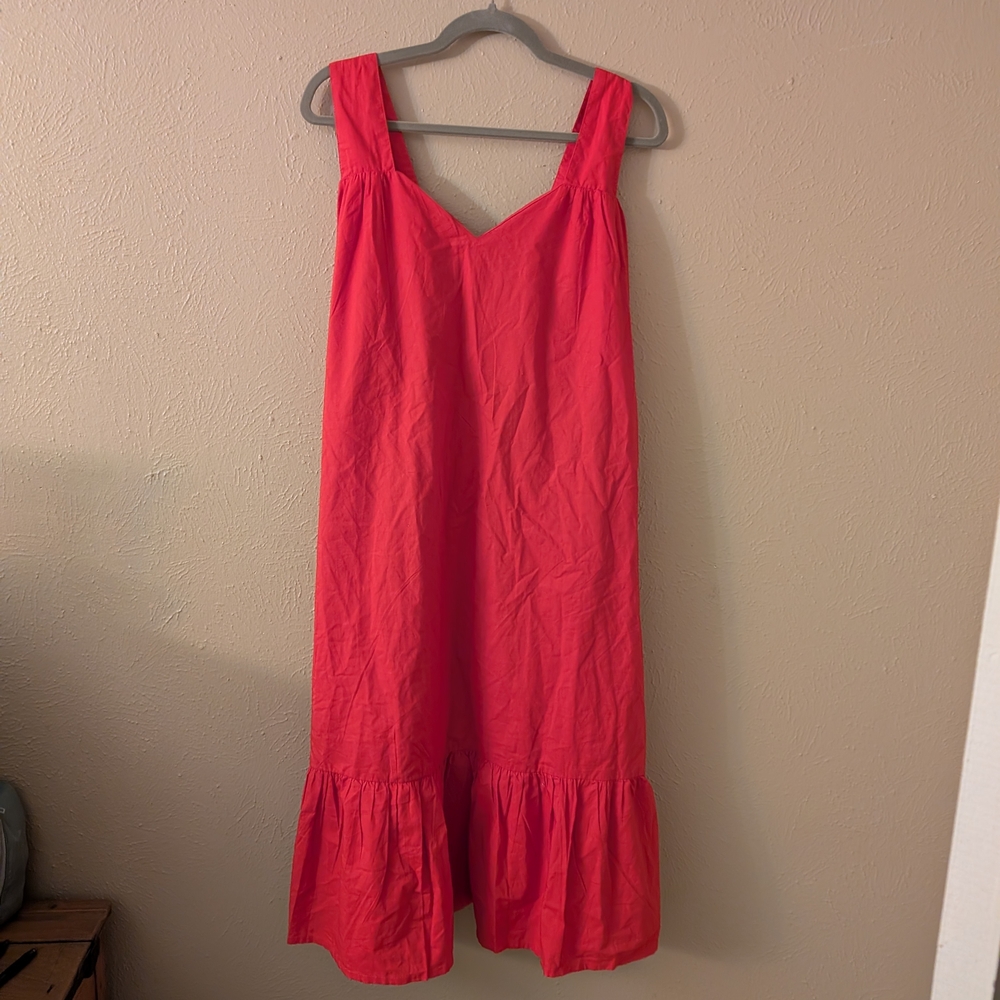 Chic Red Summer Midi Dress